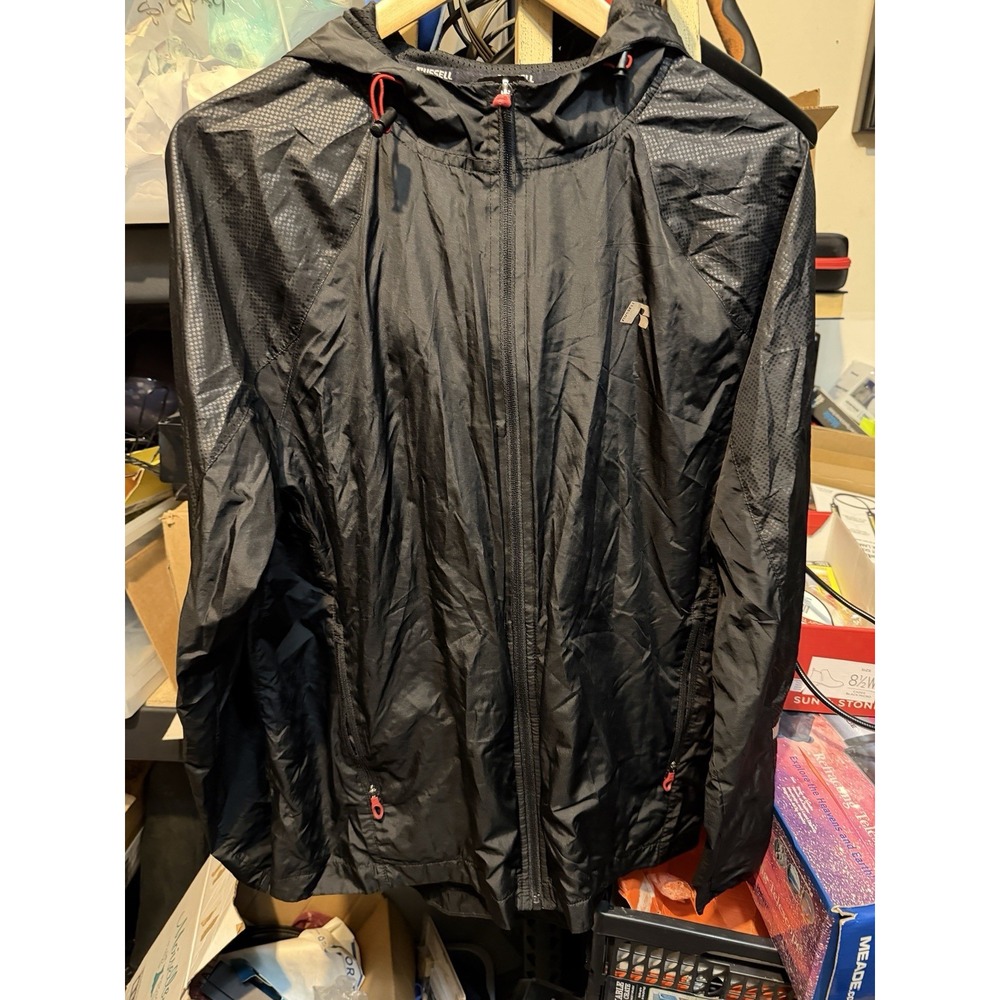 Russell Athletic Lightweight Windbreaker Jacket – Black –‎ Size M (38–40)